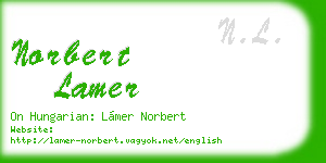 norbert lamer business card